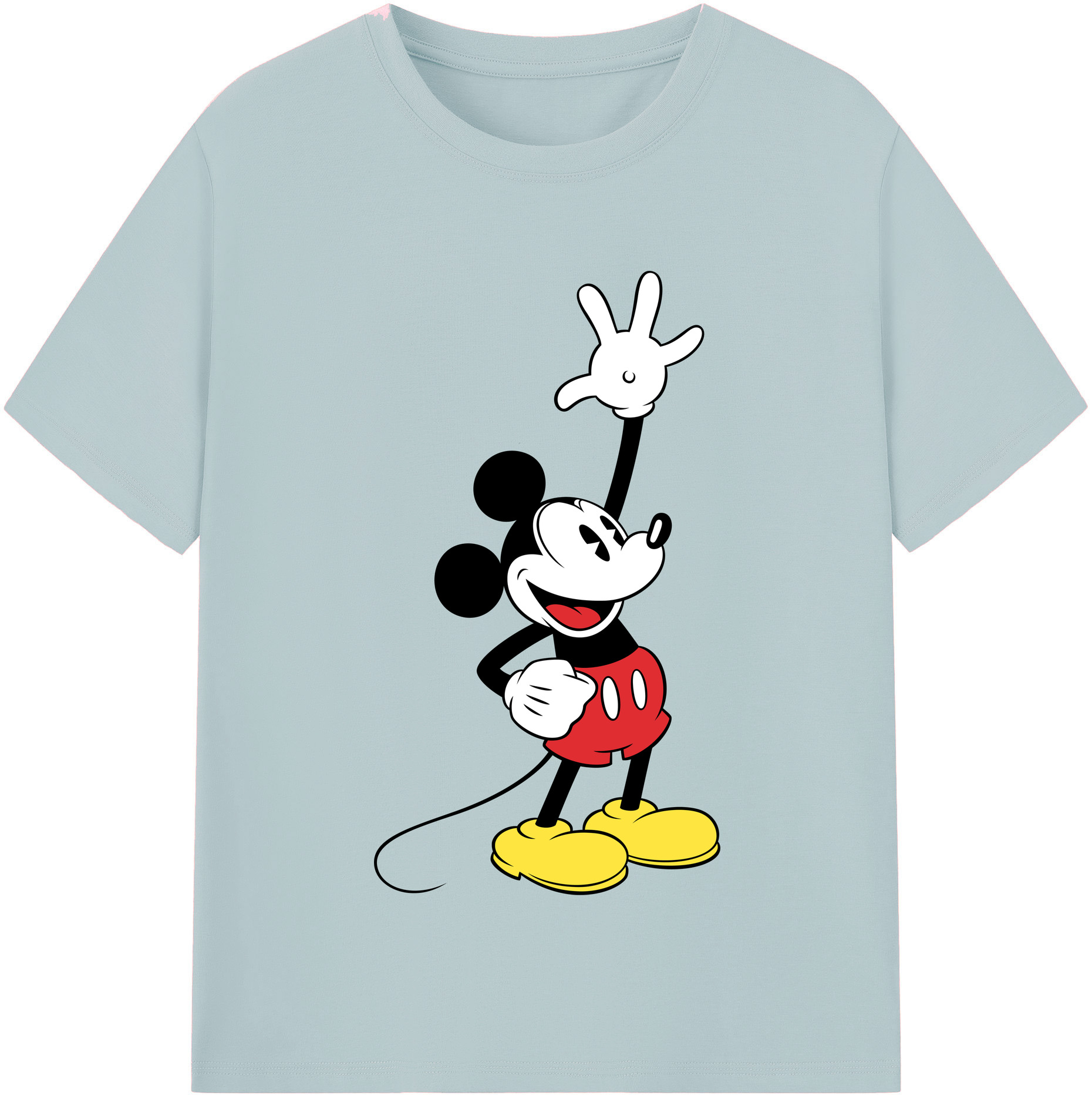 （画像用） ミッキーマウス Mickey Mouse 綿100％半袖Tシャツ（フロントプリント）